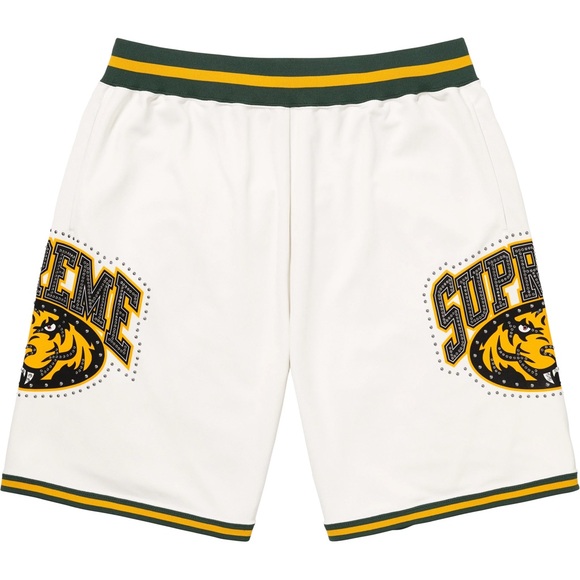 Supreme Studded Basketball Short SS25 Size Large White Poly Mesh Shorts